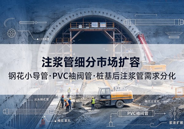 内黄注浆管细分市场扩容，隧道钢花小导管、PVC 袖阀管、桩基后注浆管需求分化